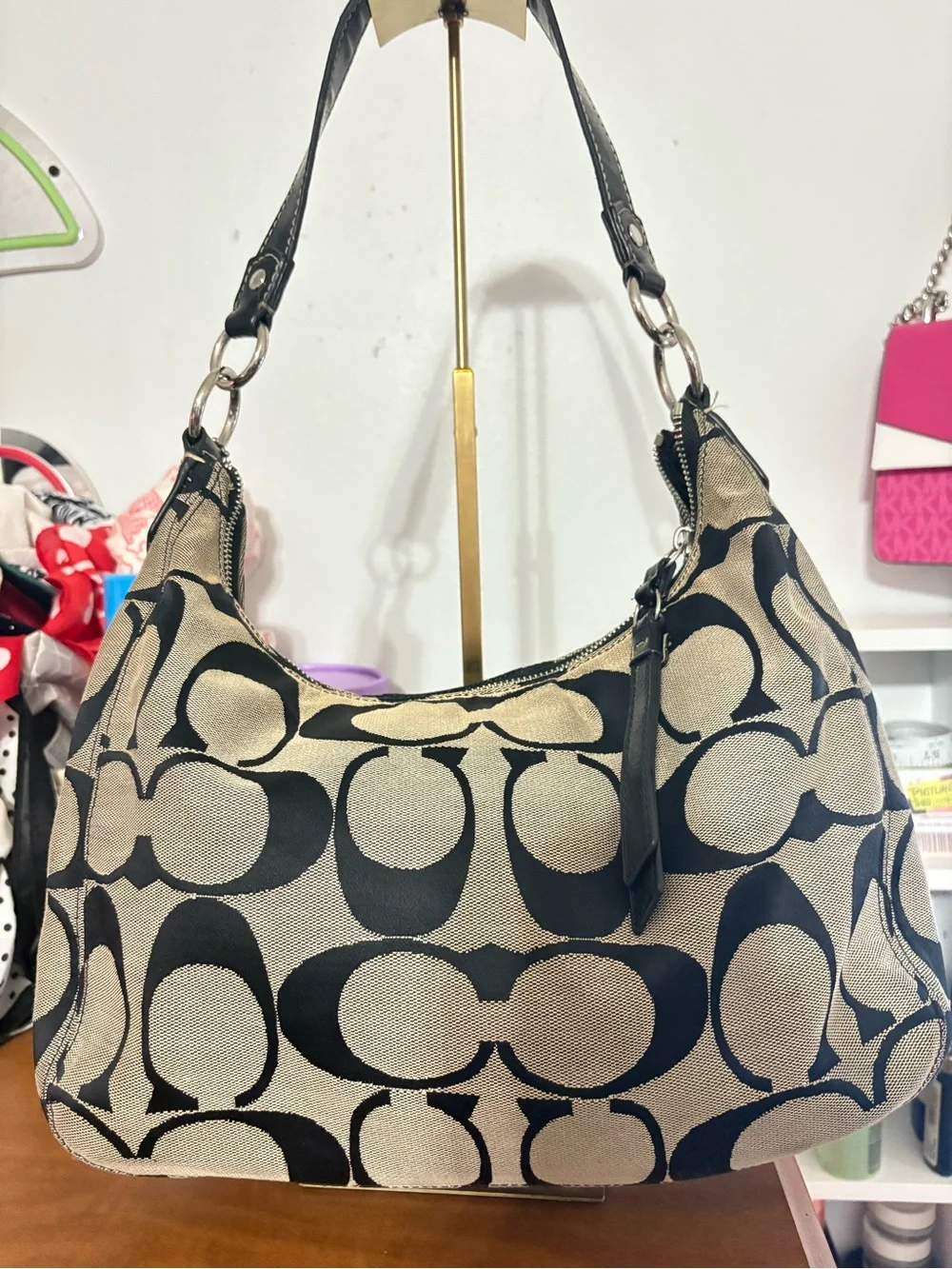 Coach Y2K Signature Stripe Hobo Bag
